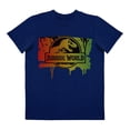 thumbnail image 1 of Playera Para Niño Jurassic World Jurassic World Cuello Redondo Manga Corta Talla 10 Azul Marino, 1 of 2