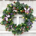 thumbnail image 6 of YOHAVEN Spring Front Door Wreath Colorful Year-Round Home Decor for Indoor Outdoor Entryway, Farmhouse Welcome Wreath for Weddings Parties Seasonal Decorations, Holiday Door Ornament, 6 of 9
