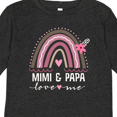 thumbnail image 4 of Inktastic Mimi and Papa Love Me Rainbow Girls Long Sleeve Toddler T-Shirt, 4 of 5