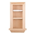 thumbnail image 2 of Boreas Recessed Solid Wood Double Toilet Paper Holder 7 x 14.5 - Unfinished, 2 of 5
