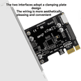 thumbnail image 2 of PCIE vers USB 3.0 Hub Splitter Carte d'Extension 19Pin PCI-E vers USB 3.0 Hub Splitter Carte d'Extension pour PC Portable, 1 x Carte d'Extension pour Ordinateur Portable, Noir, 2 of 8