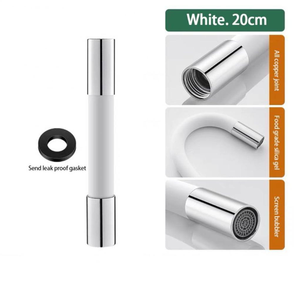 Latady Faucet Extension Tubes Flexible 360 Degrees Flexible Leader Hose 360 Degree Fixation in