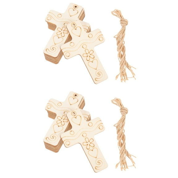 2 Count Outdoor Area Rug Blank Cross Wood Piece Child