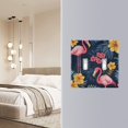 thumbnail image 4 of Yayeee Toggle Light Switch Wall Plate 3-Gang 6.37"x4.48" Decorative Outlet Cover, Red Floral Flamingo, 4 of 7