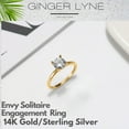 thumbnail image 3 of Envy Solitaire 1.25 Ct Engagement Ring for Women Promise Ring for Her Cubic Zirconia Sterling Silver Ginger Lyne, 3 of 7