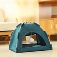 thumbnail image 4 of All-Season Covered Cat Bed, Cozy Pet Tent Cave with Soft Cushion for Indoor Cats, Washable Enclosed Sleeping House, 4 of 5