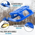 thumbnail image 3 of ArcticThrill Snow Sled for Kids - Snowtwin Sledge - Single Rider Racer Toboggan with Pull Rope; Outdoor Plastic Winter Sleigh for Toddlers & Kids, 3 of 8
