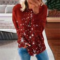thumbnail image 1 of Sudadera con capucha KIHOUT navideña de talla grande para mujer, informal, de cuello redondo, manga larga, estampada, a la moda, sin capucha, 1 of 5