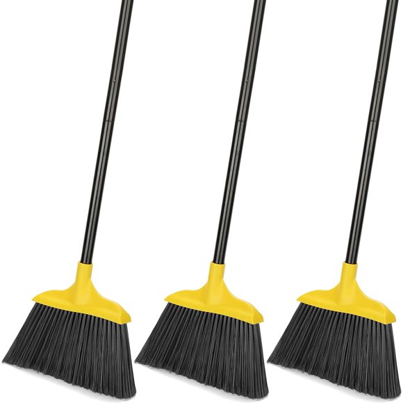 SANWULOU 3 Pack Outdoor Broom Heavy-Duty Indoor Commercial Brooms 54 Inches for Courtyard Garage Restaurant Lobby Patio Mall Market Office Shop Home Kitchen Office Floor