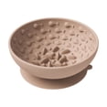 thumbnail image 2 of Slow Feeder Dog Sculpted Piece Silicone Dog Sculpted Piece 6 Inch Small Slow Feeder for Dogs Anti Gulping Non Slip Pet Sculpted Piece for Small Breeds Puppy Feeding Brown, 1 Pack, 2 of 5
