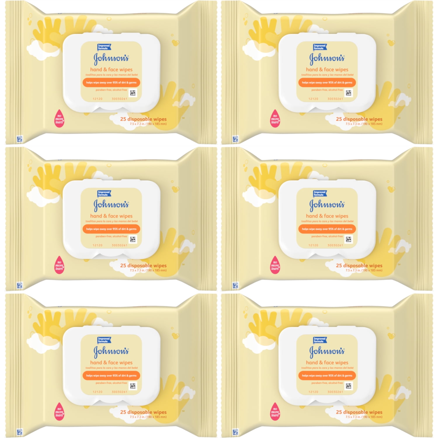 johnson baby face wipes