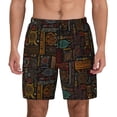 thumbnail image 2 of Goofa Polynesian Turtles Printed Men's Swim Trunks Board Shorts Quick Dry Mens Swimming Trunks with Compression Liner,Breathable Fit Hawaii Beach Shorts-XX-Large, 2 of 9
