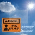 thumbnail image 6 of Hard Hat Area OSHA WARNING Aluminum Sign 10 Inch x 7 Inch - 10 Pack, 6 of 8