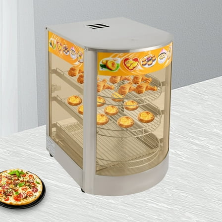 3-Tier Electric Food Warming Cabinet Commercial Countertop Warming Display Case