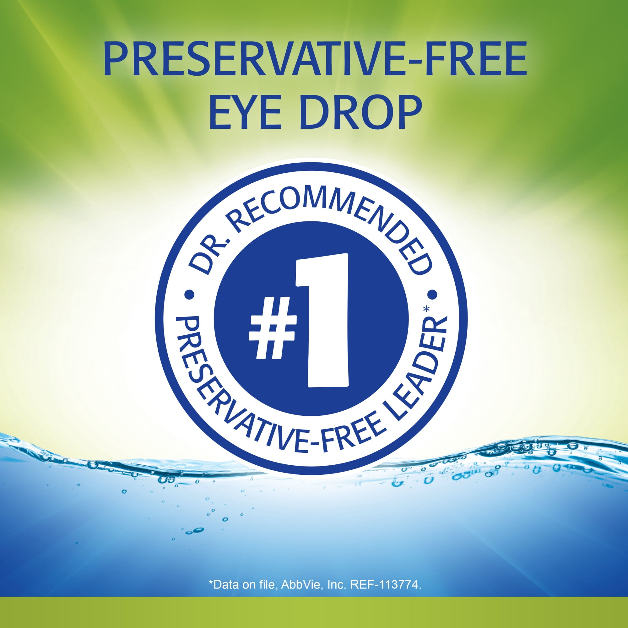 Refresh Relieva PF Preservative-Free Artificial Tears Lubricant Eye Drops, 10 ml, 2 bottles