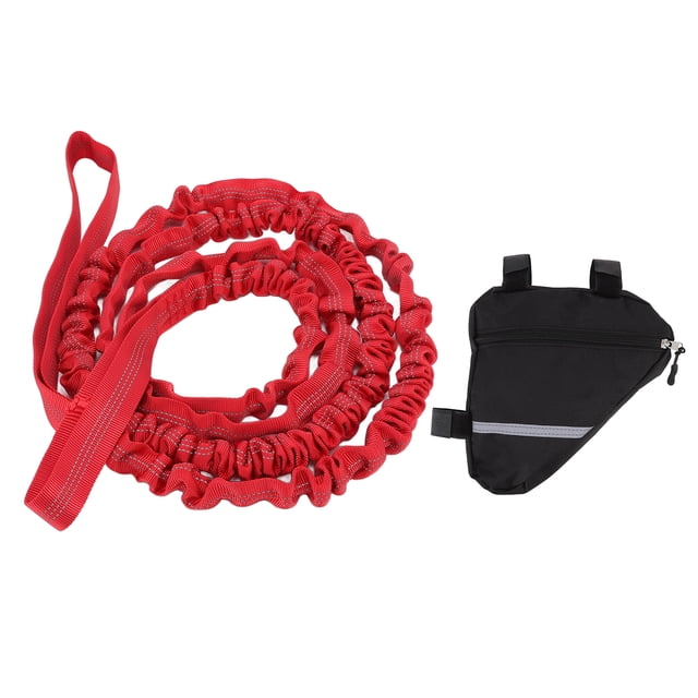 Cycling Bike Tow Rope, Bike Tow Bar Compact Portable 2.7m Natural Length Stretchable Design For Training For Walking Red