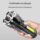 thumbnail image 5 of Inteprter Linterna de aleación de aluminio, portátil, alimentada por batería, 4 velocidades, ajustable, IP44, resistente al agua, a prueba de polvo, Iluminación y accesorios Inteprter HA074369-00, 5 of 6