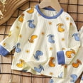 thumbnail image 5 of CAUYDY Toddler Boys Pajamas Baby Clothes Newborn Sleepers Fall Winter Long Sleeved T-Shirt and Pants 2PCS Set Infant Outfits for Boy 12M 18M 24M Sizes 18-24 Months,Blue, 5 of 5