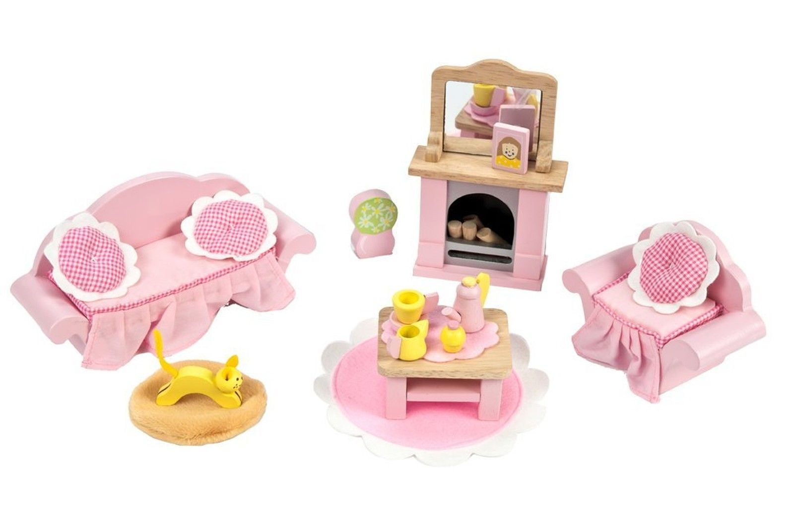 LE TOY VAN SITTING ROOM LOUNGE DAISY LANE DOLLS HOUSE WOODEN FURNITURE FREE P&P 