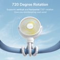thumbnail image 4 of Ventilador Eléctrico Recargable JISULIFE FA24 4000mAh con 4 Velocidades, 4 of 8