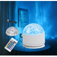 thumbnail image 3 of Luz nocturna Galaxy 2 en 1, proyector Aurora de 16 colores con mando a distancia y función de carga USB. Proyector Wave/Aurora para decorar dormitorios o regalar (Aurora boreal + Ondas)., 3 of 8