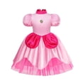 thumbnail image 3 of Disfraz clásico de Anime Con cómic para niñas, vestido de princesa melocotón para carnaval, Cosplay, juego de rol de Halloween, bata de disfraz de melocotón NPC, 3 of 4