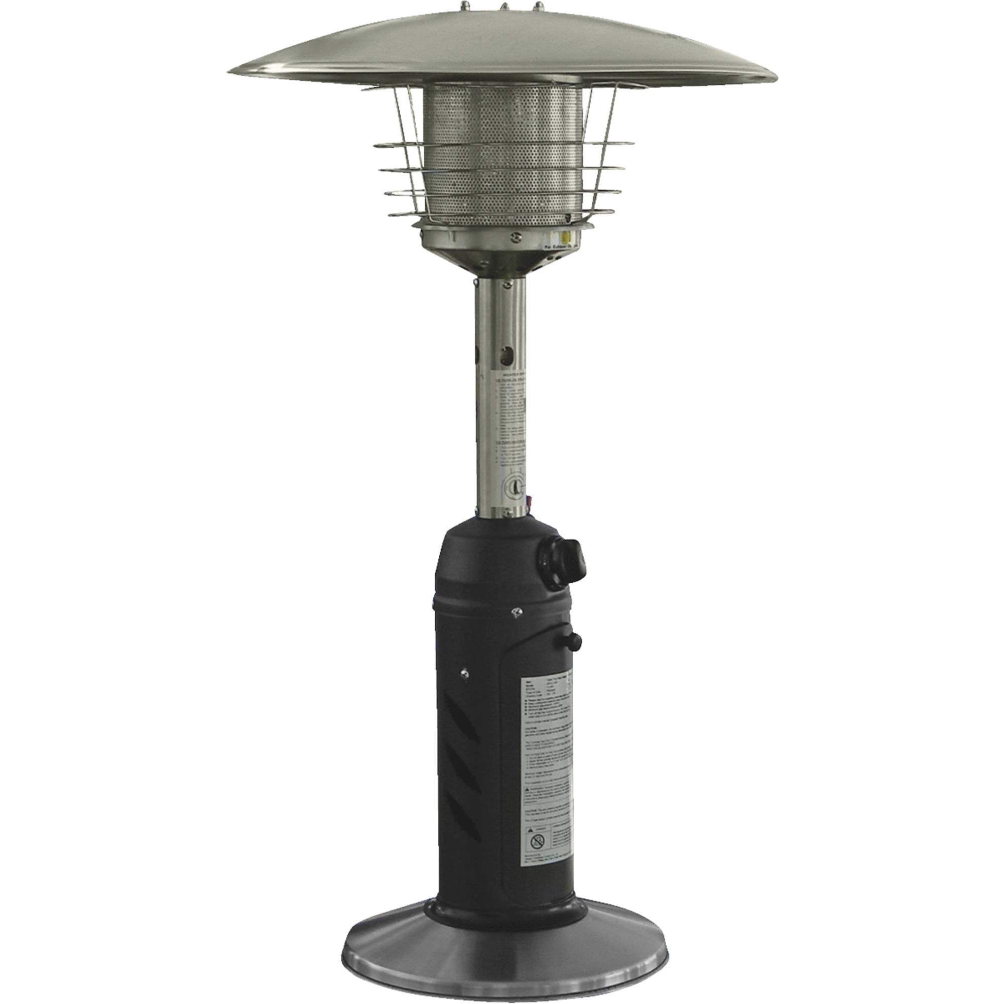 Hiland 11,000 BTU Black Stainless Steel Tabletop Patio Heater HLDS032