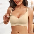 thumbnail image 2 of FAWUUDO Nursing Sports Bra for Women Wireless Seamless Push-up One-Hand Clips Wide Straps Solid Colors Natural Shape, 2 of 7