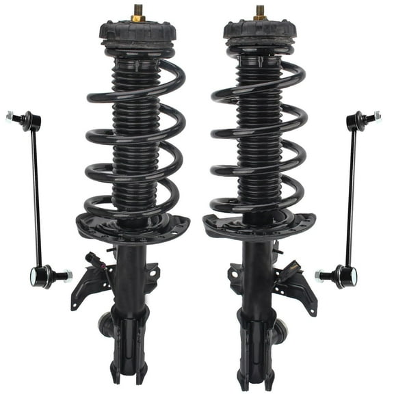 Detroit Axle - Front Struts Sway Bars for 2010-2016 Cadillac SRX [with Electronic Controlled Suspension] 2 Struts with Coil Spring 2 Sway Bar Links 2011 2012 2013 2014 2015 Replacement Suspension Kit