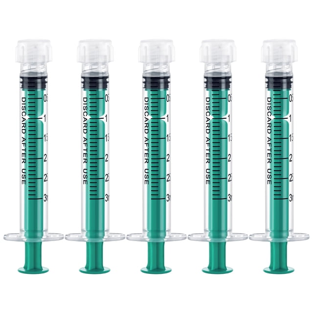 Jeringas Shaotong Luer Lock de 3 ml con tapa sin aguja, 50 unidades