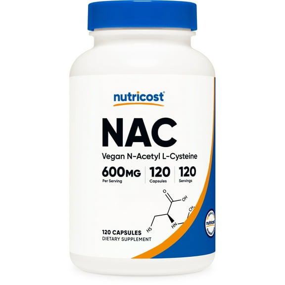 Nutricost N-Acetyl L-Cysteine (NAC) Supplement 600mg, 120 Capsules