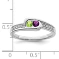 thumbnail image 4 of 14K White Gold Family Jewelry Synthetic Stone & Diamond Set Ring XMRW39/2SY, 4 of 6