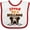 White and Red, variant on Inktastic English Bulldog Dog Girls Baby Bib