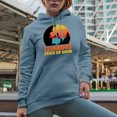 thumbnail image 2 of Retro Climbing State of Mind, Rock Climber Quote, Light Blue Hooded Sweatshirt or Hoodie, XL, 2 of 5