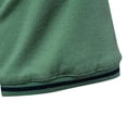 thumbnail image 4 of Summer New Lapel Men's Tops Solid Color Cotton Short-Sleeved Shirt-Green-L, 4 of 5