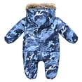 thumbnail image 3 of Povozer Baby Snowsuit Boys' Girls' Waterproof Snowsuit - Infant Snowsuit(Blue,18-24M), 3 of 5