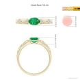 thumbnail image 4 of ANGARA Natural Oval Emerald Vintage Style Ring with Diamond Accents in 14K Yellow Gold for Women (Size-7x5mm) | May Birthstone, Birthday, Anniversary, Jewelry Gift for Women | Natural Emerald Ring, 4 of 8
