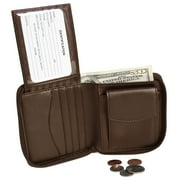 Zip Around Leather Wallet in Genuine Leather
