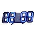 thumbnail image 1 of Electronic Alarm Clock Digital Clock Temperature Display Table Clock LED Digital Black and Dark Blue, 1 of 9