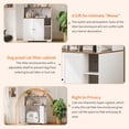 thumbnail image 2 of Gaderth Dog-Proof Modern Cat Litter Box Furniture Enclosure, Cat House with Adjustable Shelf, Charging Station, Storage & Organization Fits Most Self-Cleaning Litter Boxes, 2 of 7
