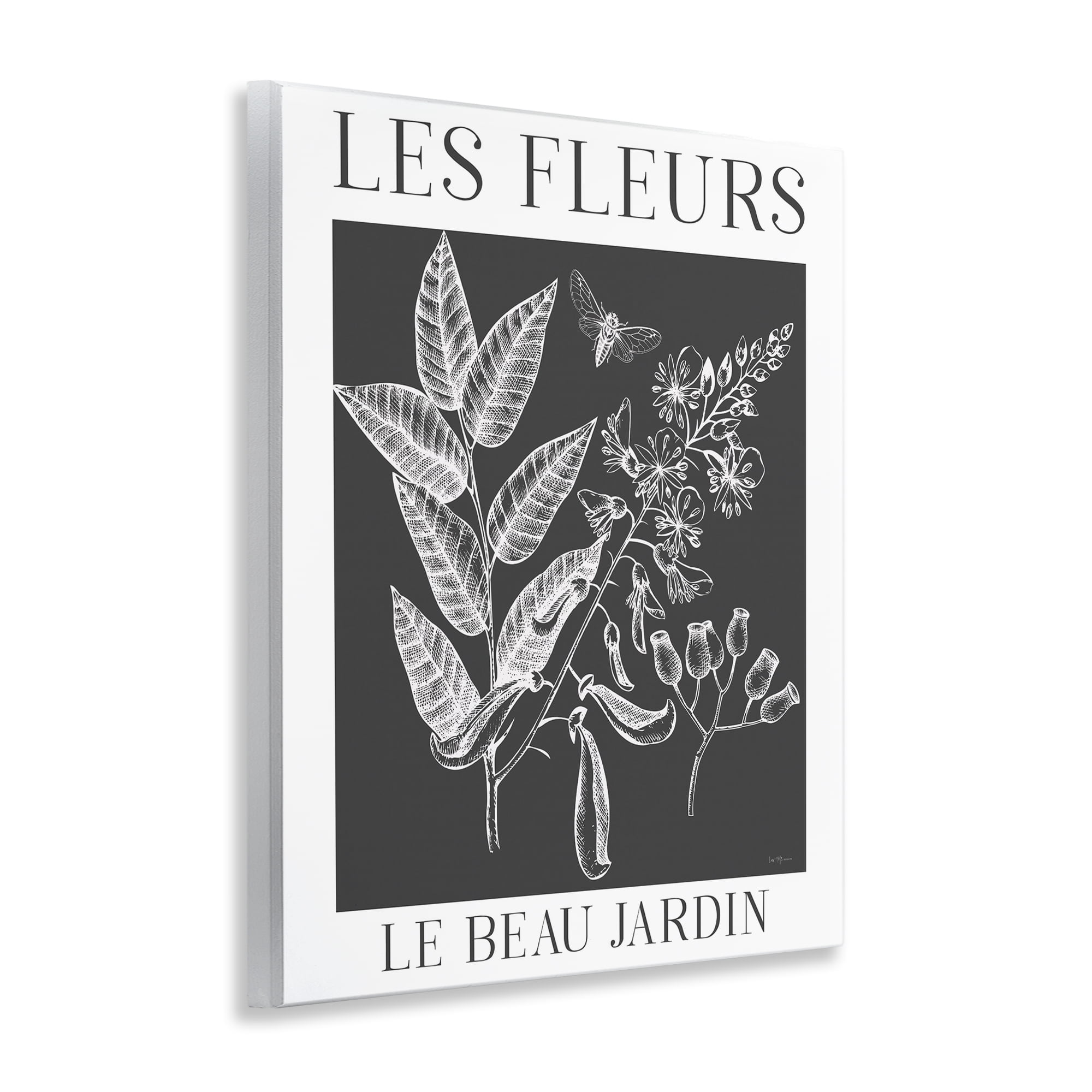 Stupell Industries Les Fleurs Black & White Contour Wall Plaque Art, design by Lux + Me Designs