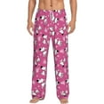 thumbnail image 2 of Goofa Love Dog Printed Soft Pajama Pants for Men, Wide Leg Comfy Casual Lounge Yoga Pants-Small, 2 of 9