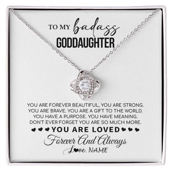 To My Goddaughter Necklace From Godmother You Are Forever Beautiful Goddaughter Birthday Graduation Christmas Customized Gift Box Message Card