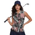 thumbnail image 6 of HUIACONG Vintage Distressed American Flag Workout Tank Tops, Stretchy Golf Shirts for Tennis Hiking, Casual Sleeveless Womens Sleeveless Golf Shirt, 6 of 7
