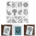 thumbnail image 3 of 12 Uds. Pntil pacoración para hogar pntil para manualidades DIY álbum de fotografía en relieve en pared de Gloria Plantillas de mandalas, 3 of 9