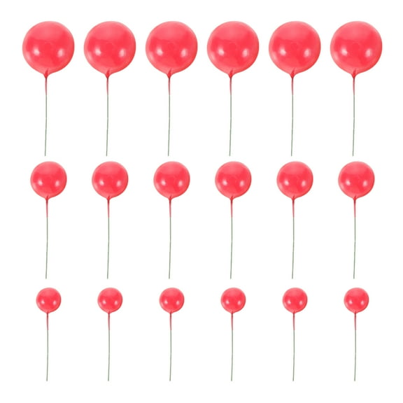 GOOHOCHY Red Foams Cake Inserts for Decoration Perfect for Wedding Anniversaries and Birthday Party 30pcs Mini