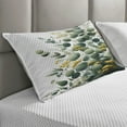 thumbnail image 2 of Ambesonne Eucalyptus Leaves Quilted Pillowcover, Round Leaf Branch, 30" x 20", Mustard and Peacock Green, 2 of 2