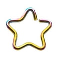 thumbnail image 6 of Cartilage Nose Piercing - 16ga Star Shaped Split Ring - Perfect For Nose, Rook, 6 of 6