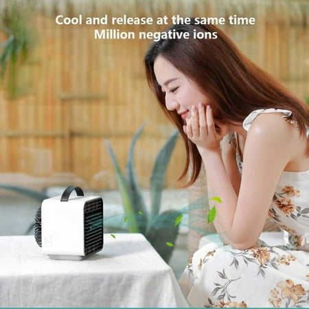 

Leonard Portable Air Conditioner Fan Rechargeable Personal Evaporative Cordless Air Cooler Battery Powered Desk Fan with Handle Desk Misting Fan with 3 Speeds for Small Room Office Dorm and Outdoor