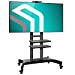 thumbnail image 3 of ONKRON Support TV Mobile avec Roues - Support TV Roulant pour Téléviseurs à Écran Plat LED LCD de 50 à 83 Po Ou Incurvés jusqu'à 200 Lb - Chariot TV à Hauteur Réglable avec Tablettes - Support TV Portable (TS1881) Noir, 3 of 10
